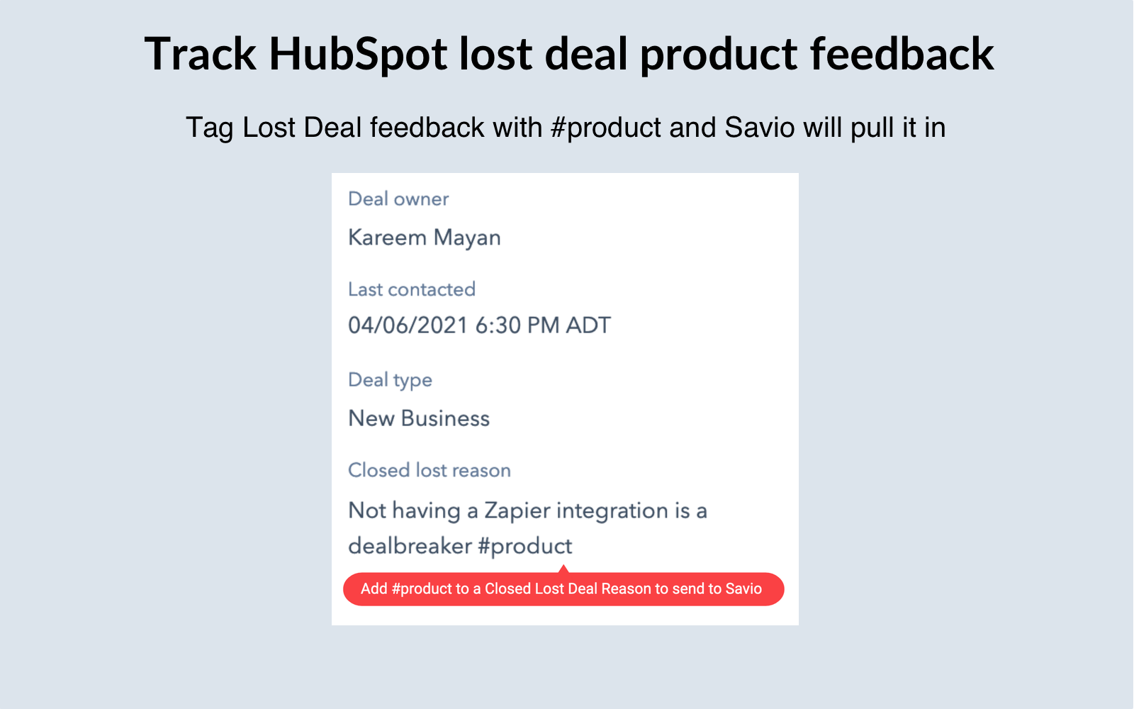 Track Feature requests in HubSpot