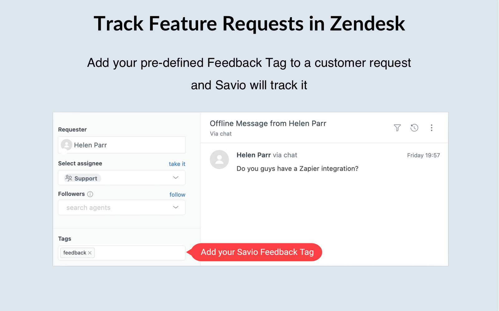 Track Feature requests in Zendesk