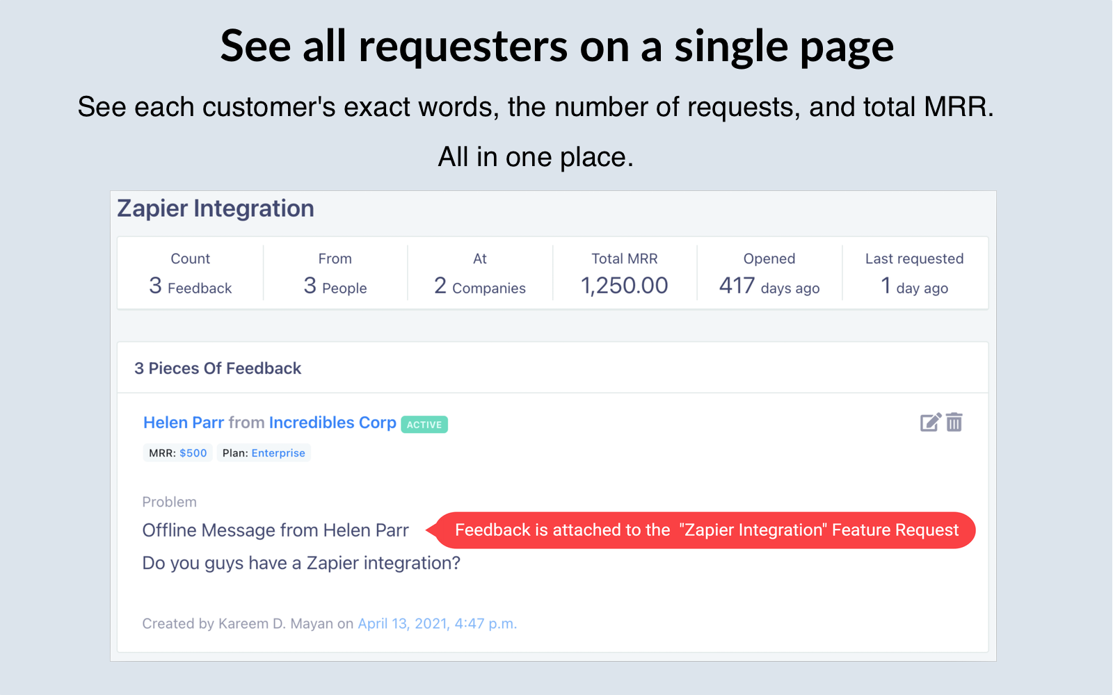 Track Feature requests in Zendesk